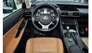 Lexus IS300 Platinum EXCELLENT DEAL for our Lexus IS300 ( 2018 Model! ) in White Color! GCC Specs