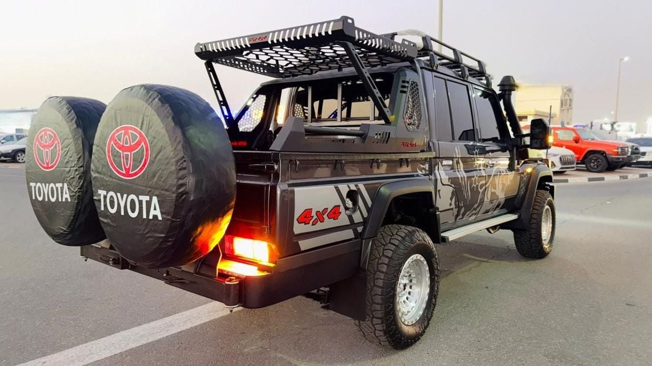 Toyota Land Cruiser 70 2022 | 4.5 DIESEL ENGINE | MT | RHD | DOUBLE CABIN | GTK 4X4 SPORTS BAR WITH BASKET | REAR DUAL TIRE