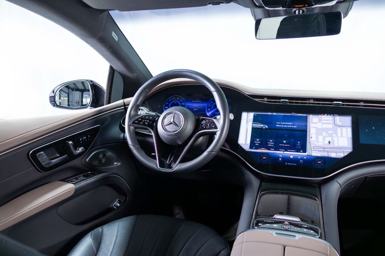 Mercedes-Benz EQS 450+ 450 PLUS-GCC-Gragash Warranty-High Specifications-Night Package-22Inch AMG Rims