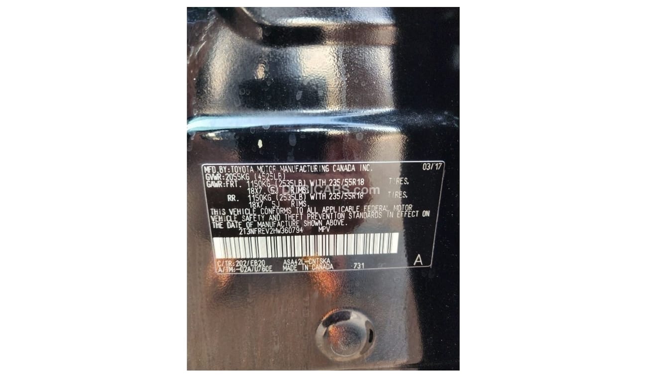 Toyota RAV4 EX RAV4 SE 2WD BLACK 2017