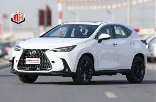 لكزس NX350 Lexus NX350h Standard Hybrid 2026 – هايبرد ستاندرد | فتحة سقف | أبيض خارجي | داخلية حمراء