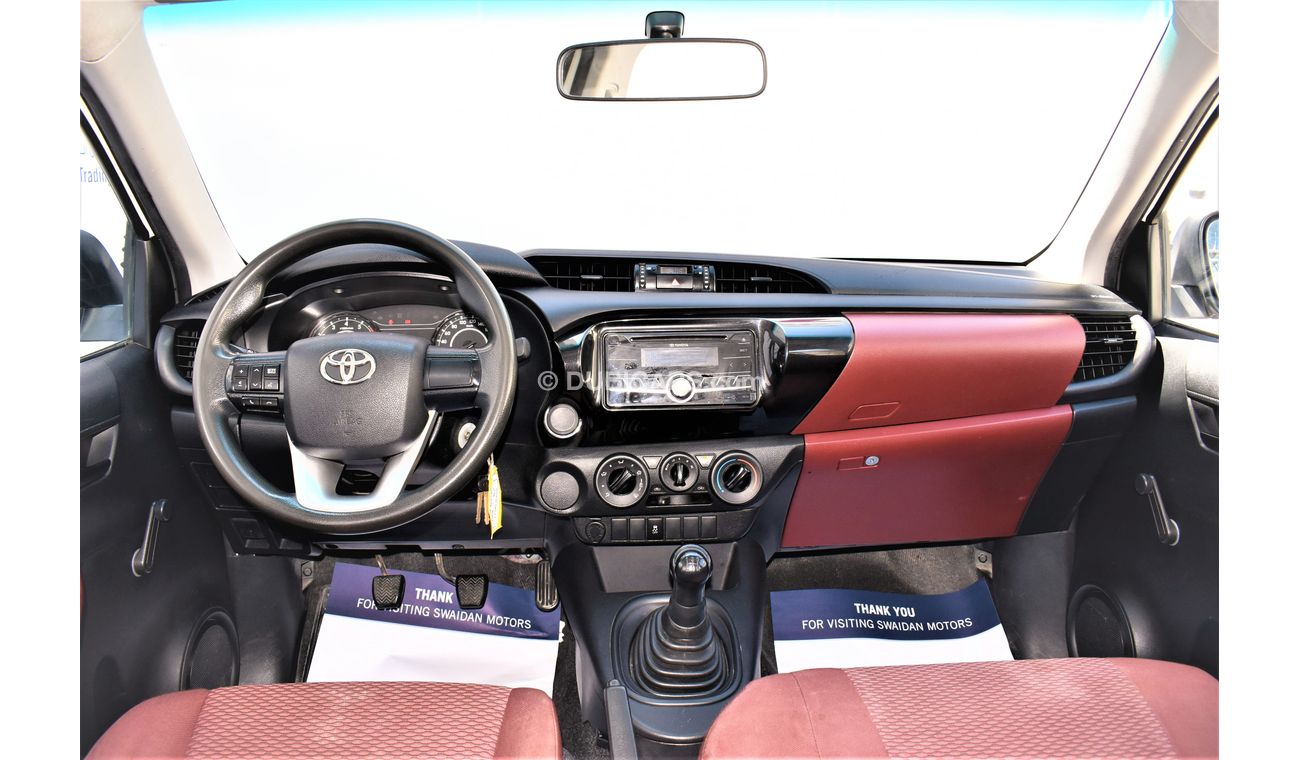 Toyota Hilux AED 1119 PM | 2.7L MT GL 2WD GCC DEALER WARRANTY
