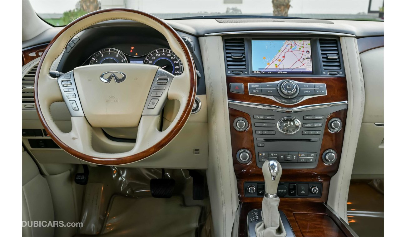 Infiniti QX80 V8 - 2015 - UNDER WARRANTY - AED 2,526 PER MONTH - 0% DOWNPAYMENT