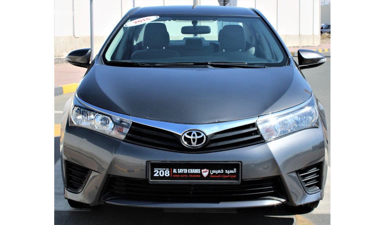 Toyota Corolla Toyota Corolla 2015 GCC 1.6 in excellent condition without accidents, very clean from inside and out