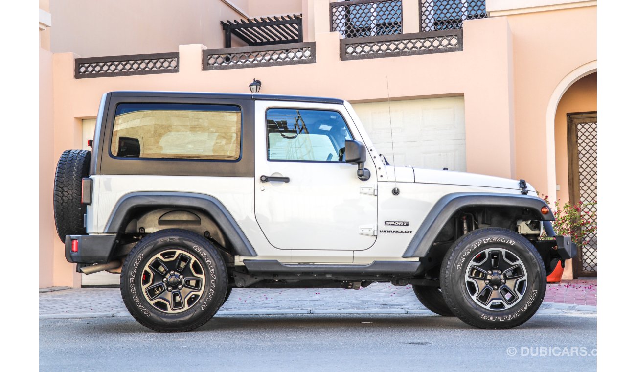 Jeep Wrangler Sport AED 790 P.M with 0% Down Payment