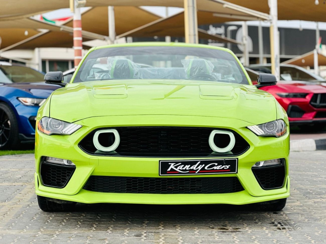 Ford Mustang EcoBoost Convertible | Monthly AED 1060/- | 0% DP | Custom Leather Seats | Fog Lights | # 13059