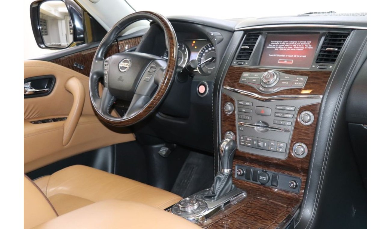نيسان باترول Nissan Patrol Platinum V8 2016 GCC under Warranty with Zero Down-Payment.