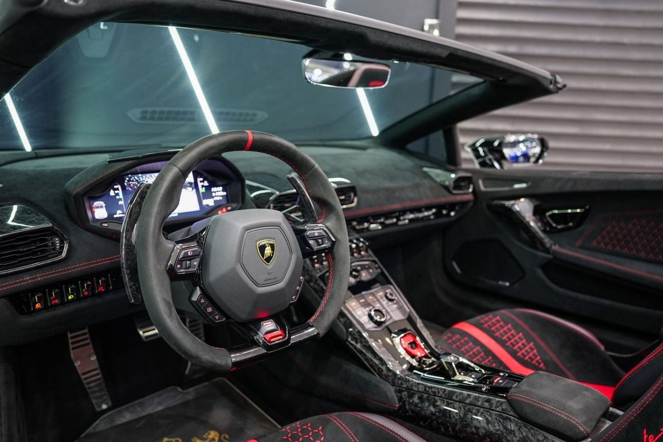 لامبورغيني هوراكان 2018 Lamborghini Performante Spyder, ALA Aerodynamics, Lift System, Forged Composites, GCC Spec!!
