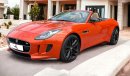 جاغوار F-Type JAGUAR F-TYPE 5.0L V8 2014 | FSH | SOFT TOP CONVERTIBLE | GCC | MINT CONDITION CAR