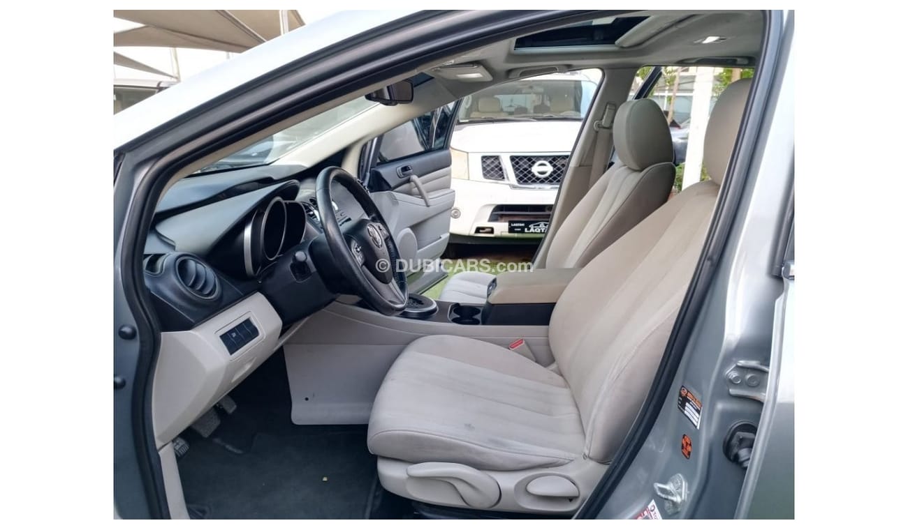 Mazda CX7 Mazda CX7, 2012 model, Gulf, gray color, one number, slot, cruise control, wooden wheels, rear spoil