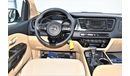 Kia Carnival AED 1439 PM | GRAND 3.3L LX V6 GCC DEALER WARRANTY