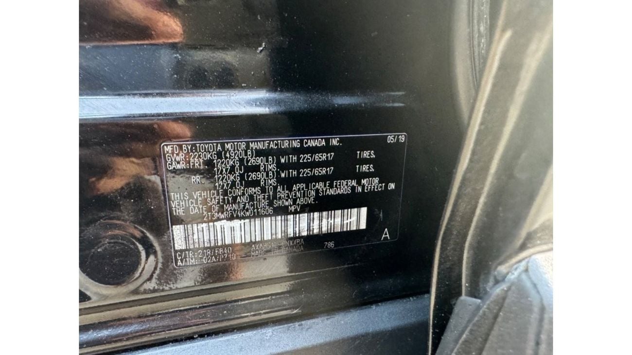 Toyota RAV4 2019 LE HYBRID ENGINE 2 REMOTES USA IMPORTED