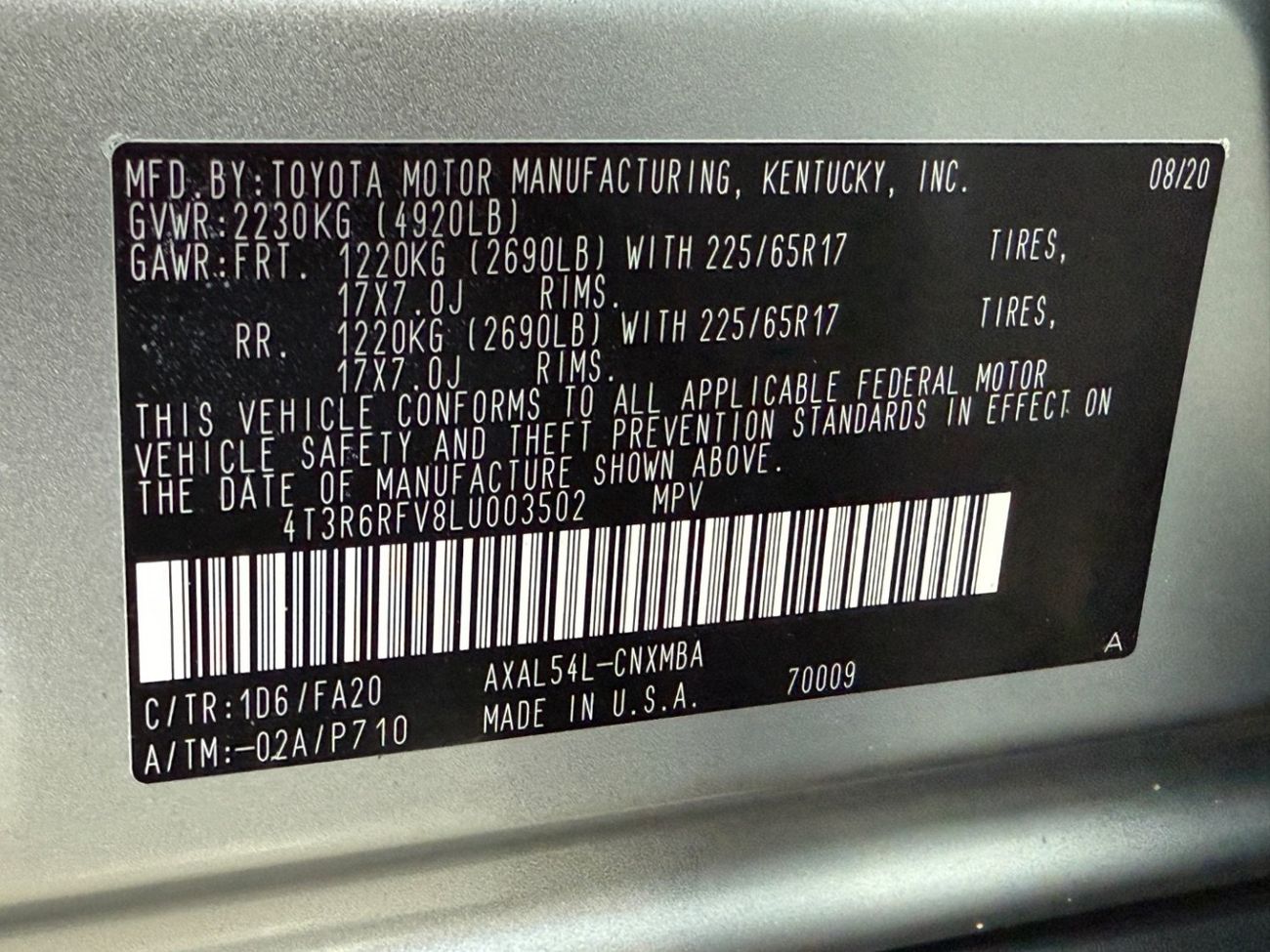 Toyota RAV4 VXR HEV 2.5L (219 HP) AWD