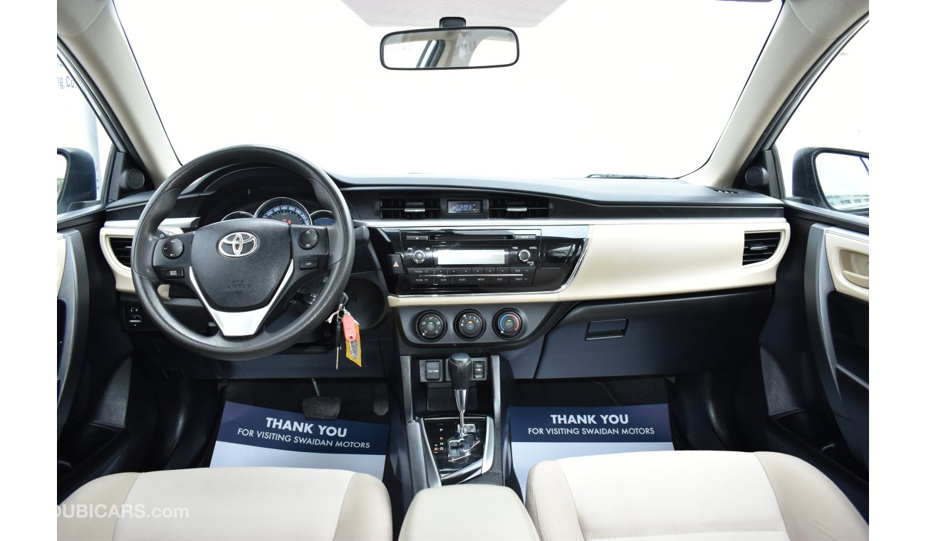 Toyota Corolla 2.0L SE 2016 GCC SPECS WITH DEALER WARRANTY
