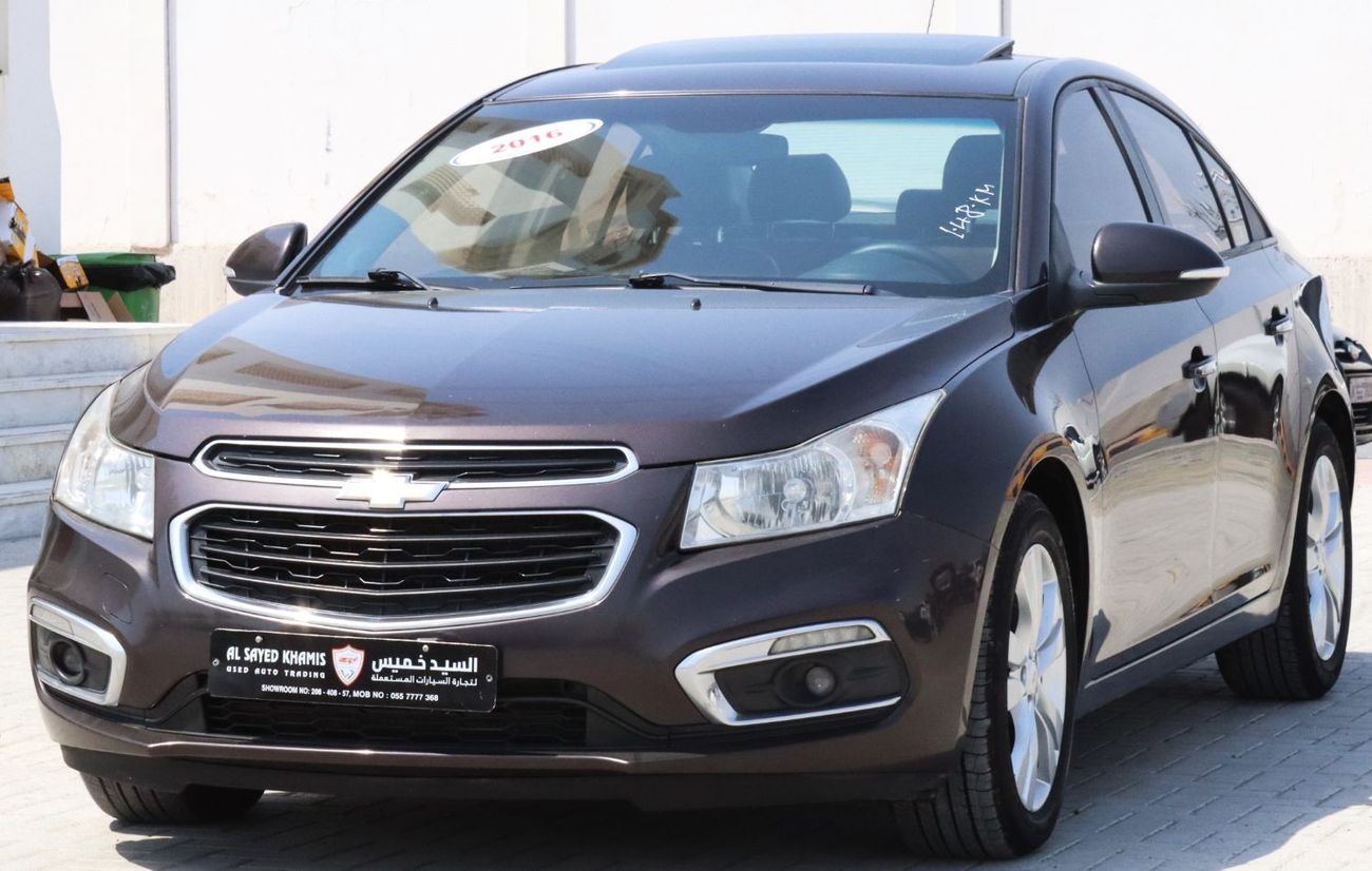 Chevrolet Cruze LT Chevrolet Cruze 2016 GCC full option in excellent condition without accidents