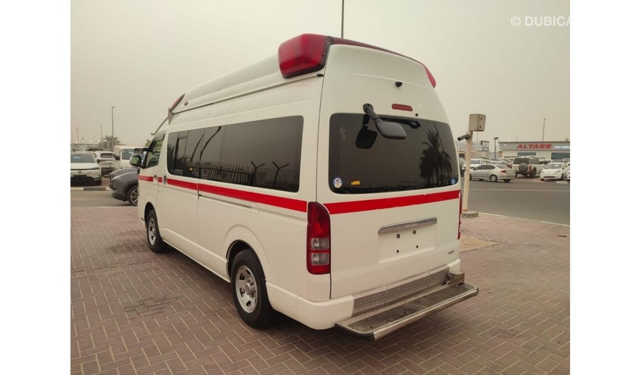 تويوتا هاياس TRH226-0010606 -AMBULACE || WHITE PETROL || kms 167914 || RHD || AUTO|| only Export.