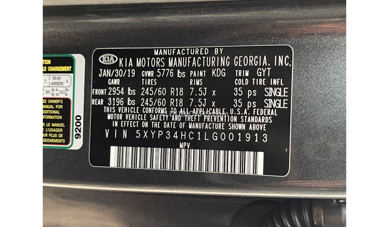 Kia Telluride 2020 KIA TELLURIDE EX IMPORTED FROM USA