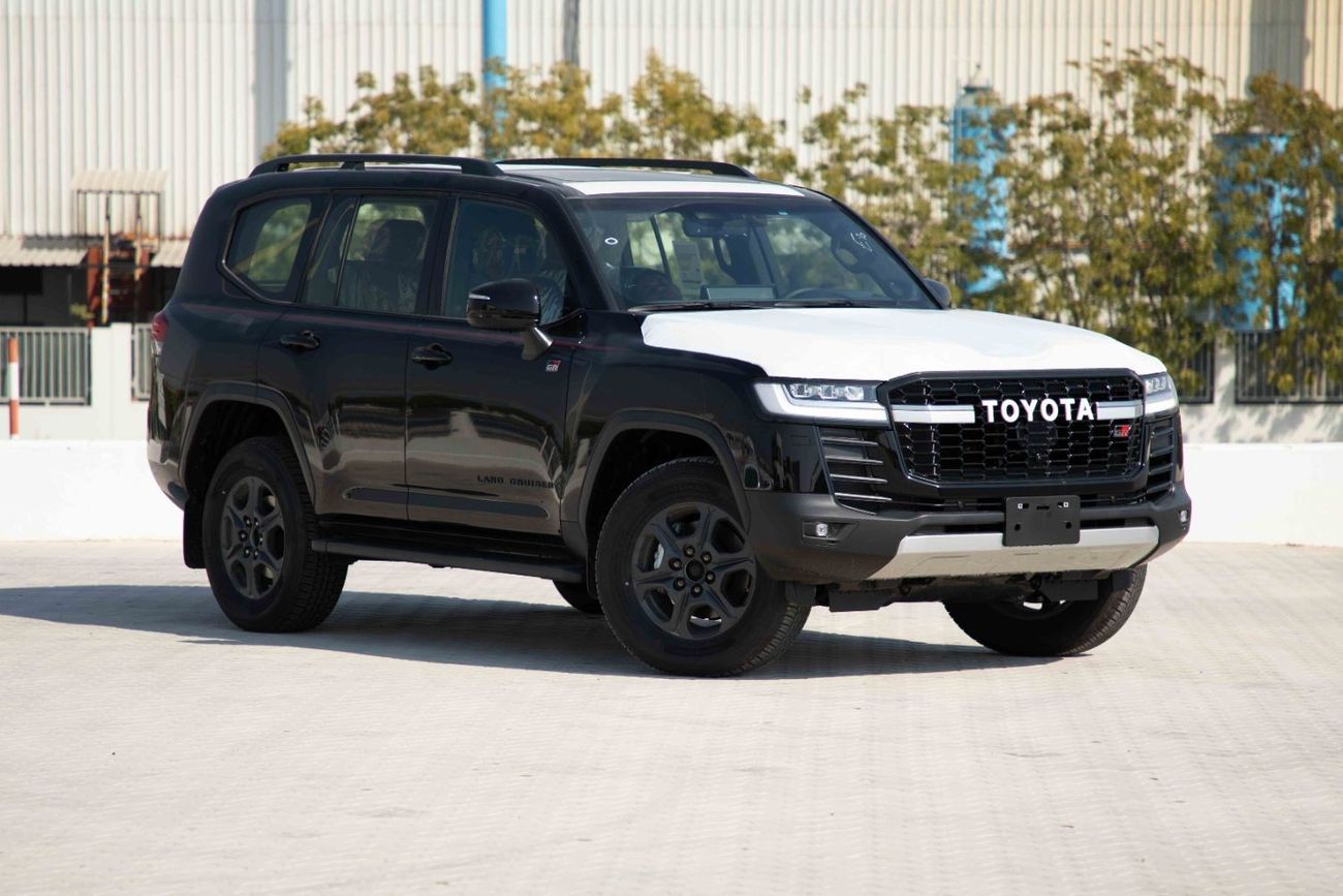 تويوتا لاند كروزر 2023 تويوتا لاند كروزر 3.5 لتر GR-Sport بدون ACC (OE-R) - أسود من الداخل أسود وأحمر