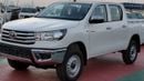 تويوتا هيلوكس double cabin 2.4 Diesel ,,,4X4,,, white color Black interior 2024 Basic option