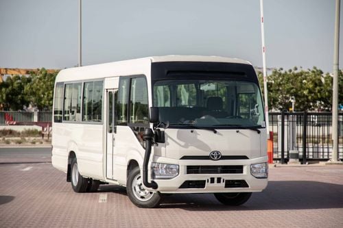 Toyota Coaster 30 Seater 4.0L - White Inside Grey | Export Only