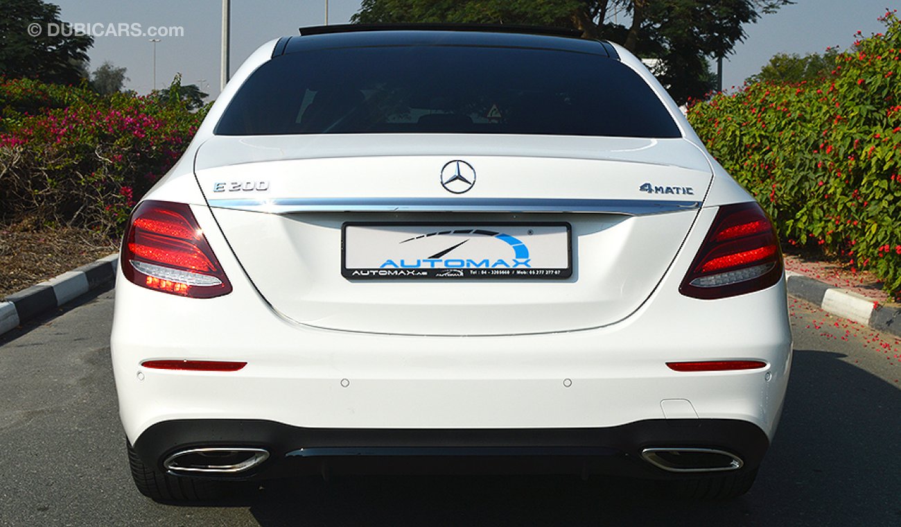 Mercedes-Benz E200 2020 4MATIC, 2.0L-Turbo, GCC 0km w/ 2Yrs Unlimited Mileage Warranty + 3Yrs Service @ EMC