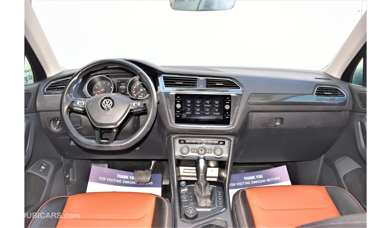 Volkswagen Tiguan AED 2154 PM | 2.0L SE AWD 4 MOTION 2019 GCC DEALER WARRANTY