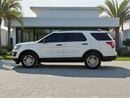 Ford Explorer FWD 3.5L V6 A/T | 2016 | GCC SPECS | WHITE EXTERIOR | AED 740 per month