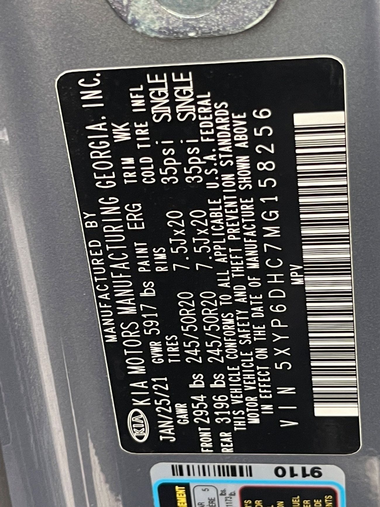 كيا تيلورايد 3.8L V6