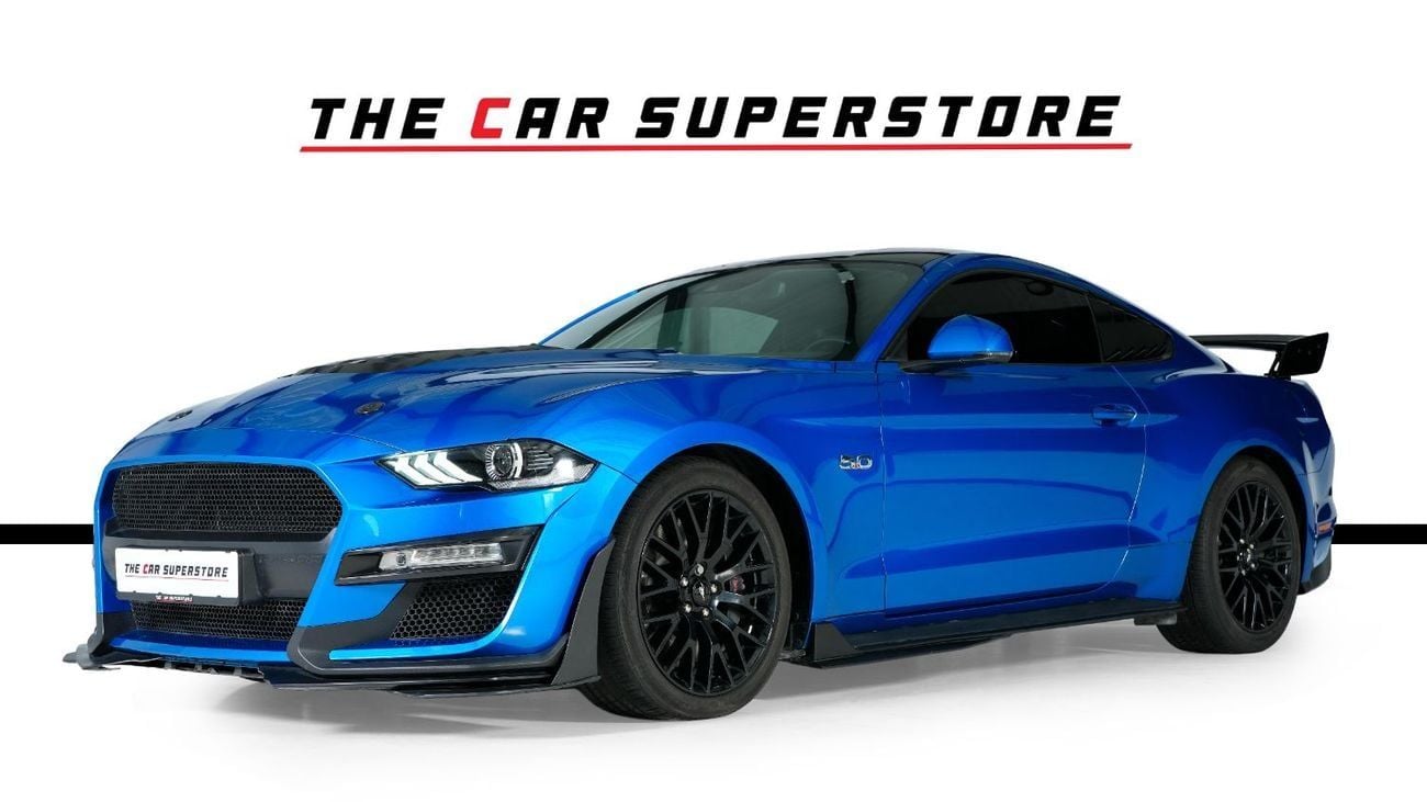 فورد موستانج GT PREMIUM 5L V8-Sports Exhaust System-Aerodynamic Body Kit-High Gloss Black Rims
