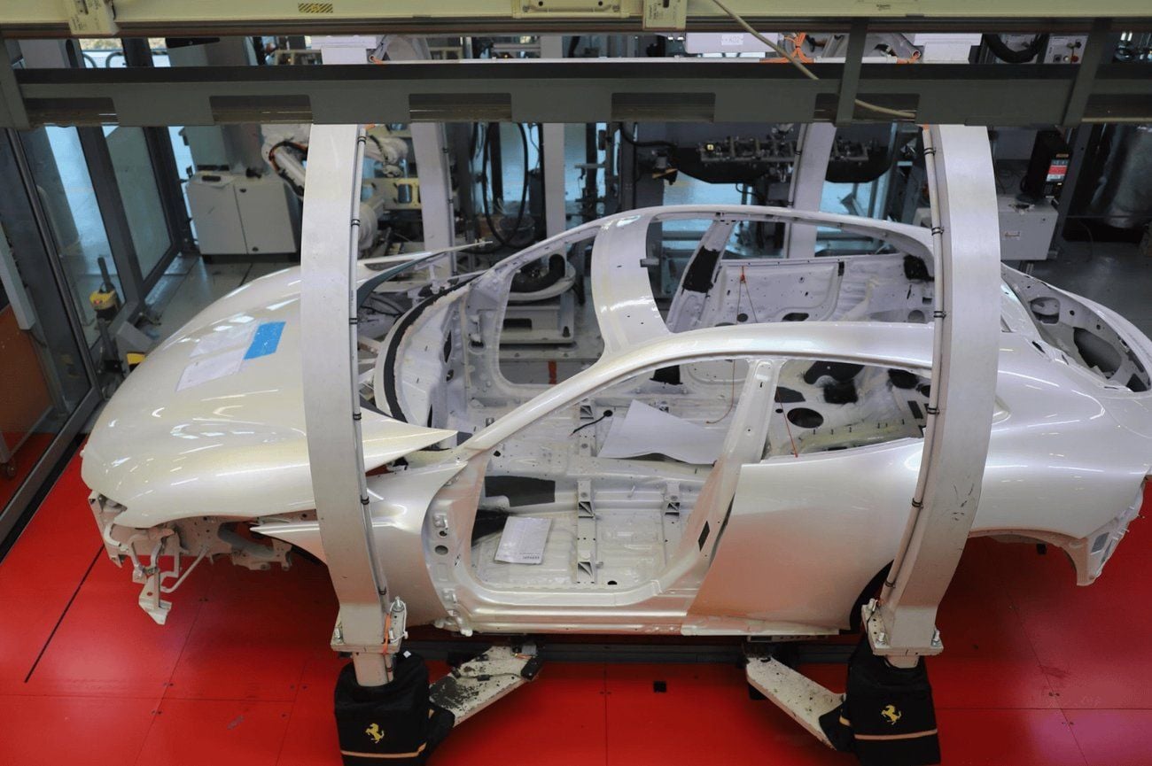 فيراري بوروسانجوي STD Bianco Fuji Pearl White | Cream Alcantara & Leather Interior | Full Carbon