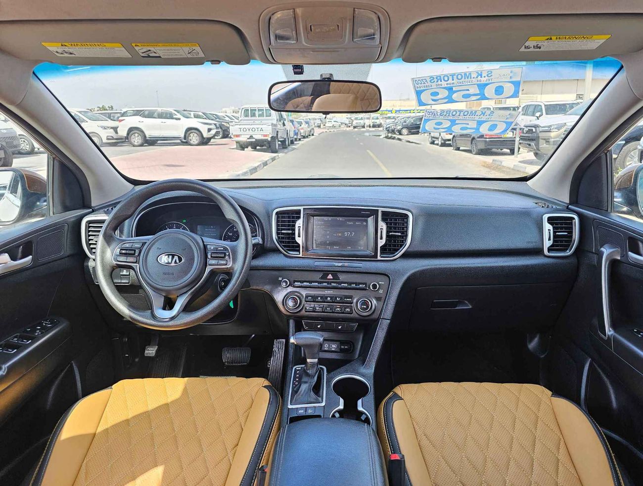 كيا سبورتيج LX // 634 AED Monthly // LEATHER // ORG AIRBAG (LOT # 48123)