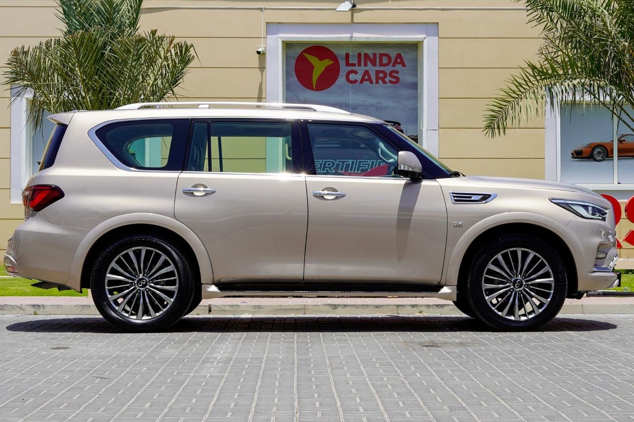 Infiniti QX80 Luxe 7st Infiniti QX80 2020 (7 SEATERS) GCC under Warranty with Flexible Down-Payment/ Flood Free.