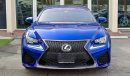 Lexus RC F 2016 V8 Agency Warranty Full Service History