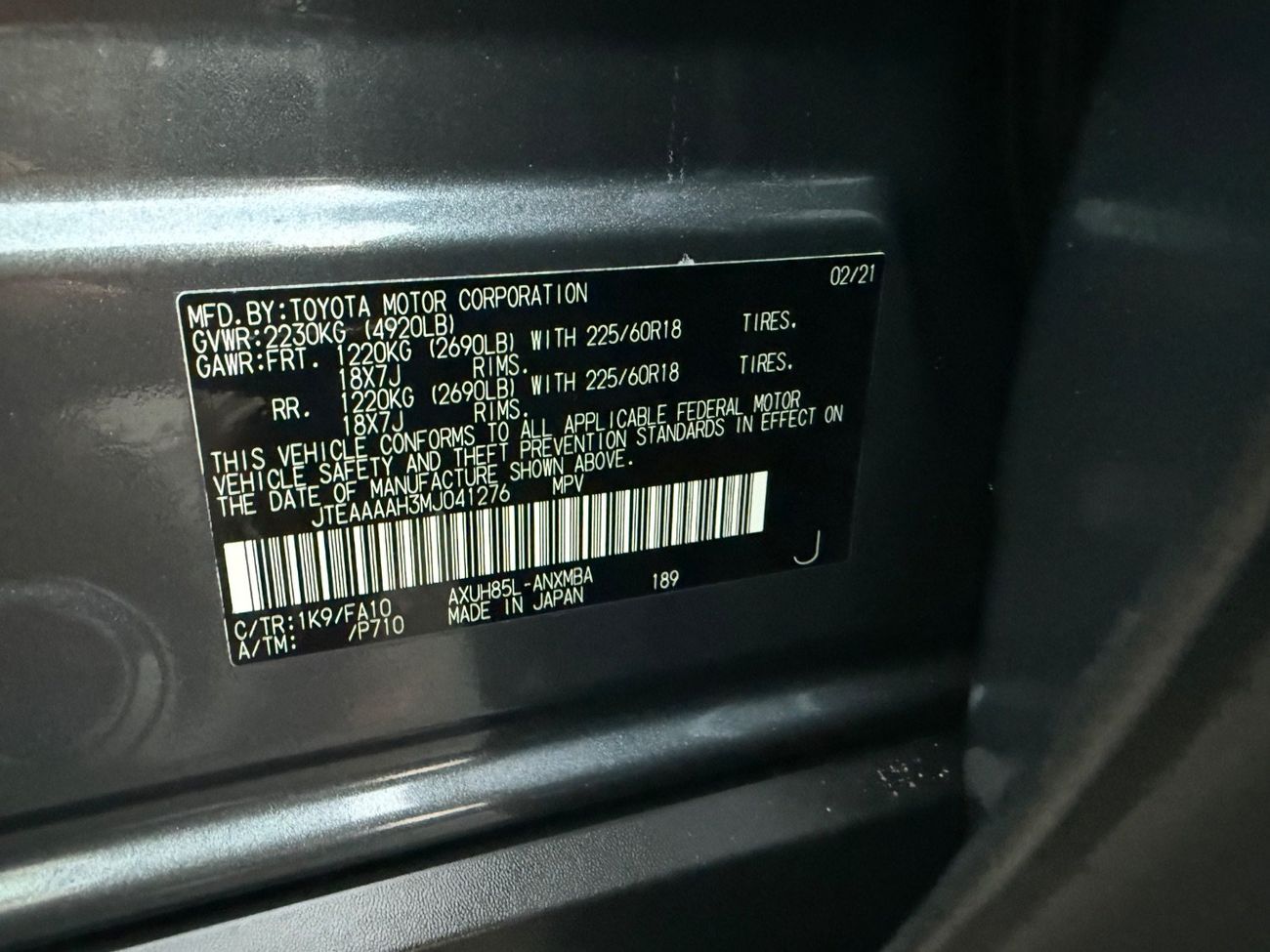 تويوتا فينزا 2023 LIMITED HYBRID MOONROOF AWD FULL OPTION USA SPEC