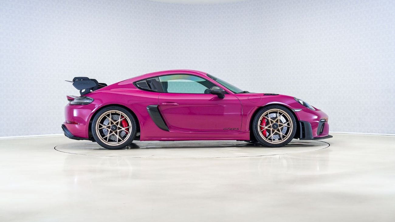 بورش كايمان Cayman GT4 RS Weissach | AED 11,293 PM | Warranty March 2027 | GCC