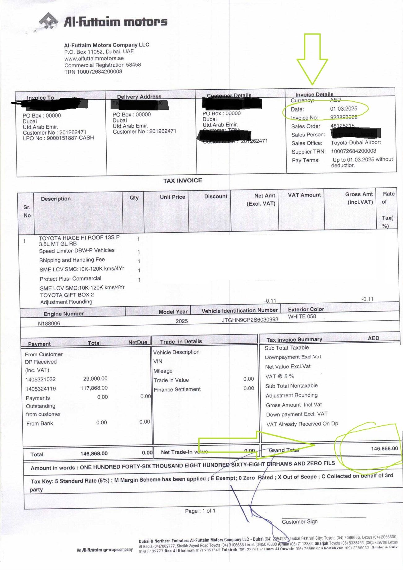 تويوتا هاياس GL -High Roof Commuter 3.5L M/T