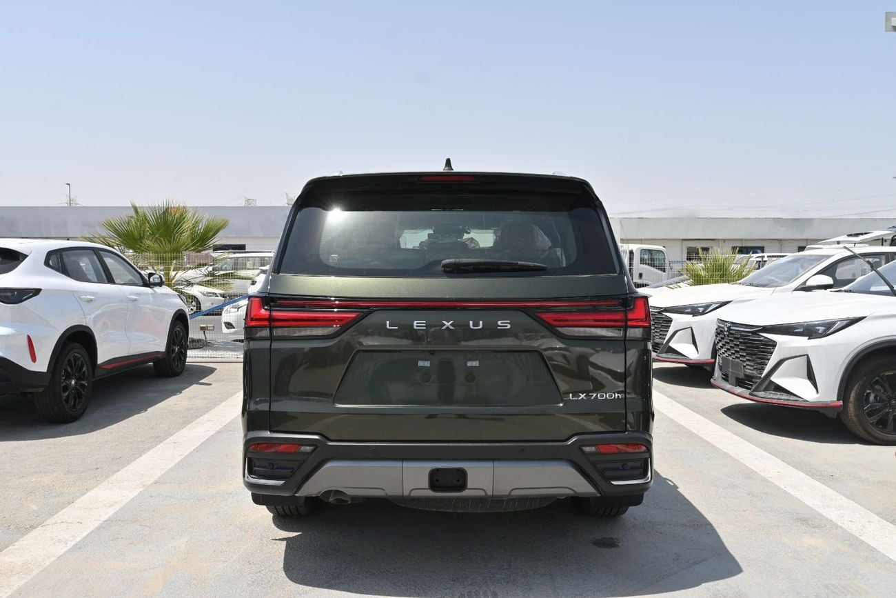 لكزس LX 700h Lexus LX700h Signature 3.5L Twin-Turbo + Hybrid V6, Model 2025, Color Green inside Red