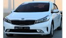 Kia K3 Kia K3 2018, imported from Korea, customs papers, in excellent condition, without accidents