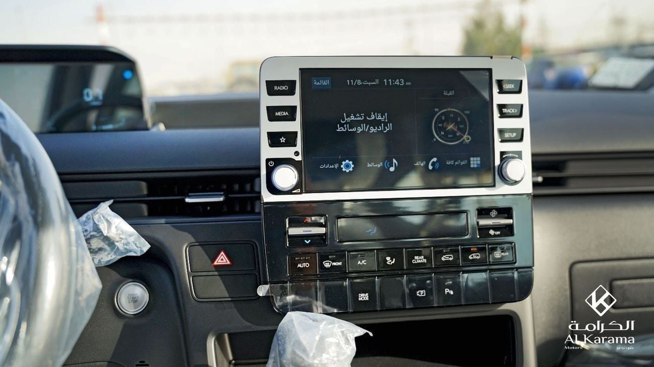 هيونداي ستاريا محرك سعة 3.5 لتر، ناقل حركة أوتوماتيكي، 11 مقعدًا، زر تشغيل، مثبت سرعة، كاميرا بزاوية 360 درجة، تحكم