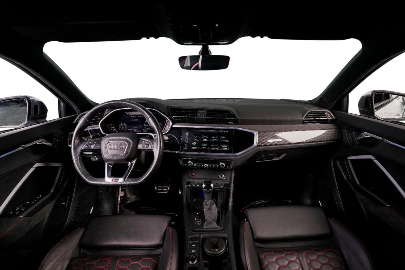 Audi RS Q3 Sportback TFSI quattro 2.5L Premium Leather Interior-Red Interior Inserts-Honeycomb Stitching