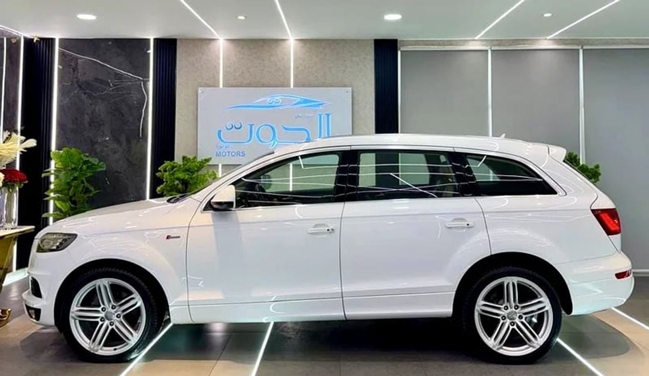 Audi Q7 AMAZING WHITE S_LINE V6 || FULL OPINION || GCC || 7 SEATS || ACCIDENT FREE