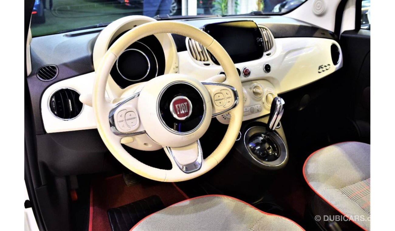 Fiat 500 AGENCY WARRANTY, FULL SERVICE HISTORY ORIGINAL PAINT (صبغ وكاله) Fiat 500 2018 Model!!GCC Specs