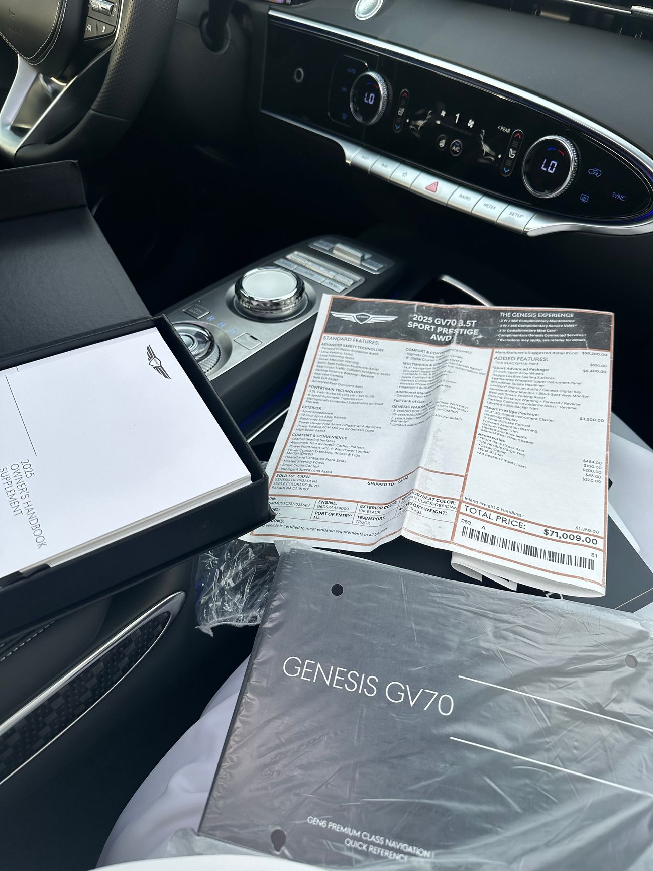 Genesis GV70 3.5L V6 Sport Prestige Full option