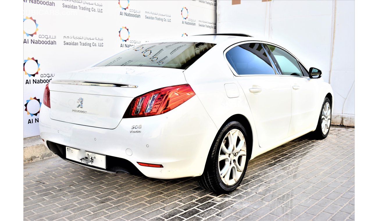 Peugeot 508 1.6L ALLURE 2015 GCC SPECS WITH SUNROOF LETHER SEATS NAVIGATION