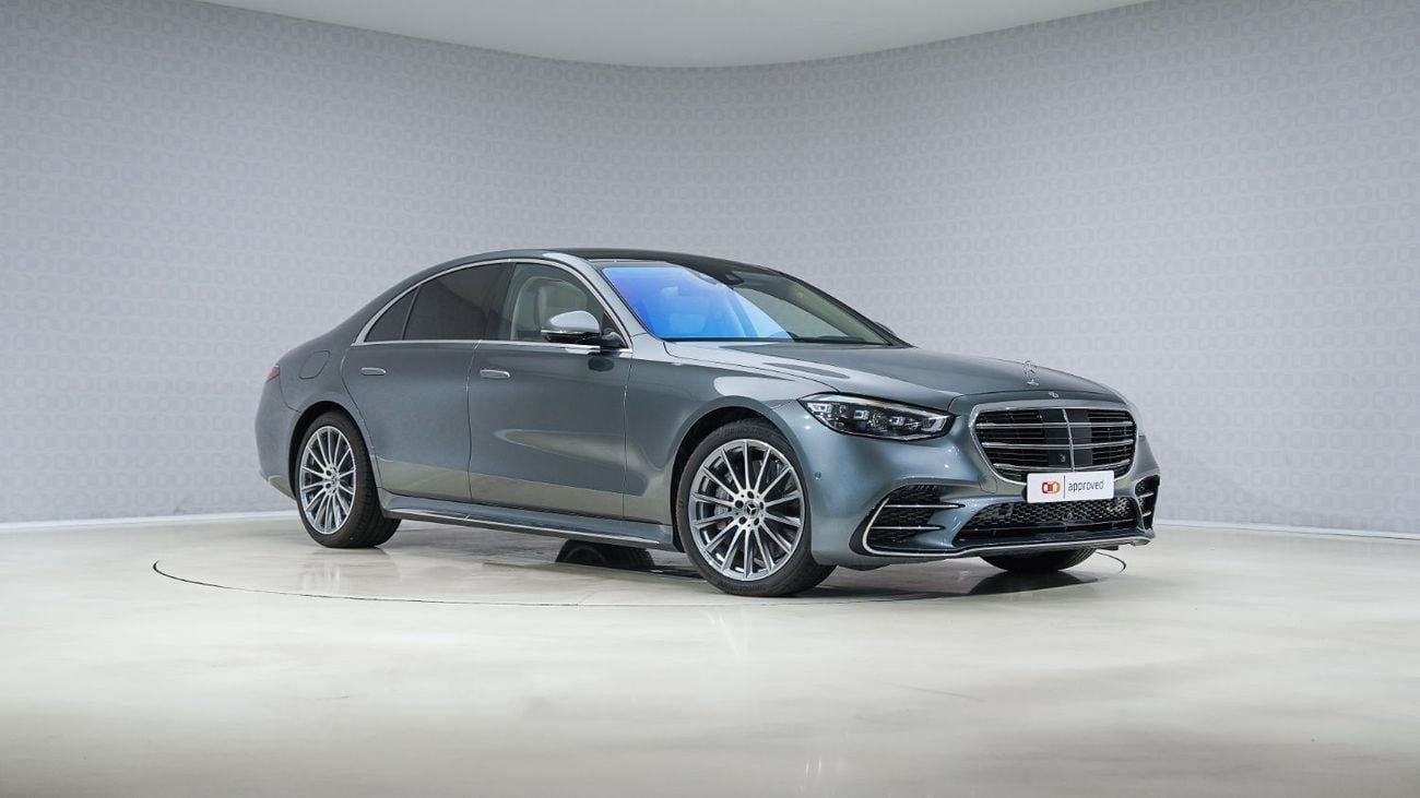 مرسيدس بنز S 500 Special Offer | AED 5,250 PM | Warranty Service Pack 2027, Super Low KM | S 500 AMG Line