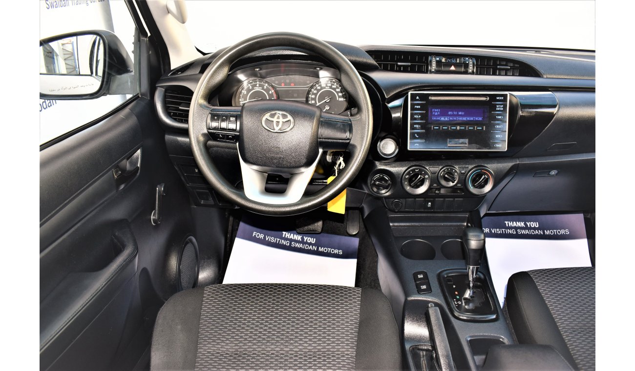 Toyota Hilux AED 1468 PM | 2.7L GL  AT MW DC 4WD GCC WARRANTY