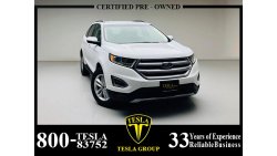 Ford Edge SEL + LEATHER SEATS + BIG SCREEN + AWD / GCC / 2017 / WARRANTY + SERVICE 30/05/2023 / 1,315 DHS P.M.