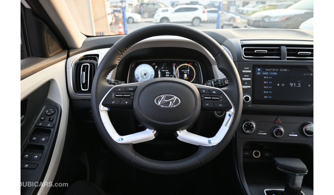 هيونداي كريتا Hyundai Creta 1.5L Petrol Full Option Model 2023 Color White, LED Headlamps, Panaromic Roof, Rear Ca