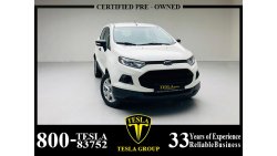 Ford EcoSport LOW KM! / GCC / 2017 / DEALER WARRANTY VALID UNTIL 29/03/2022 / 2 KEYS / 491 DHS MONTHLY!