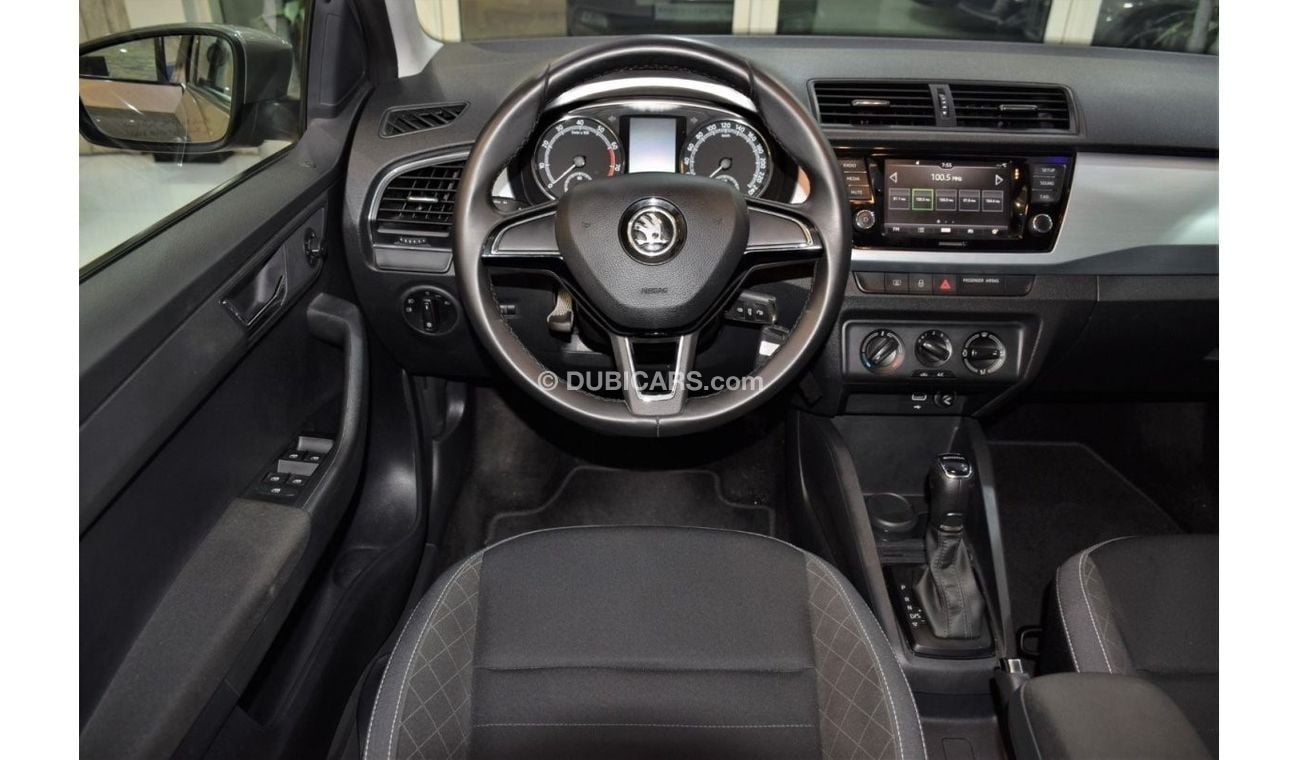 Skoda Fabia EXCELLENT DEAL for our Skoda FABIA 1.6L 2019 Model!! in Beige/Silver Color! GCC Specs